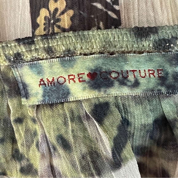 Amore Couture Boho Peasant Blouse Top Size L Floral Artsy Mature Fairycore - Picture 8 of 10